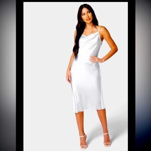 Bebe Pearl Silky Midi Slip Dress, women’s size medium dresses